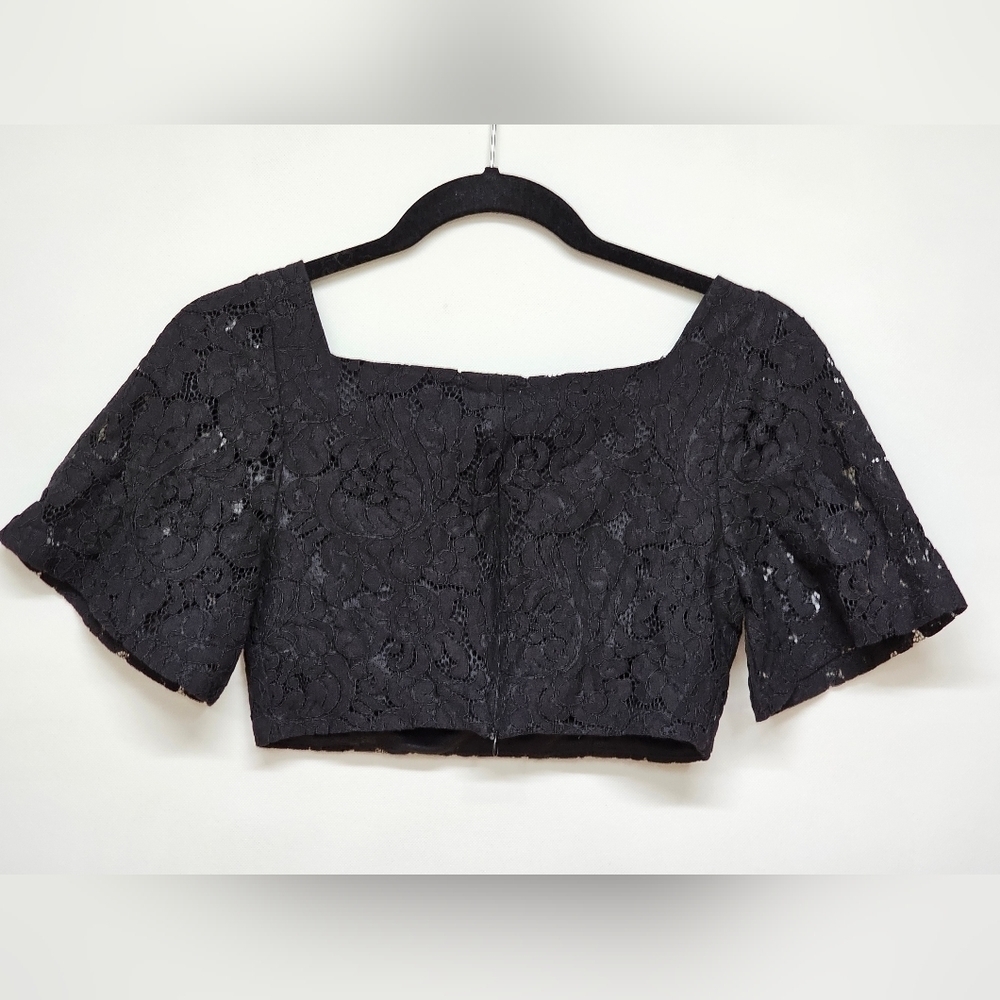 Zara Lace Crop Corset Top in black, Size Small, Goth, Grunge, Y2K - Picture 4 of 5